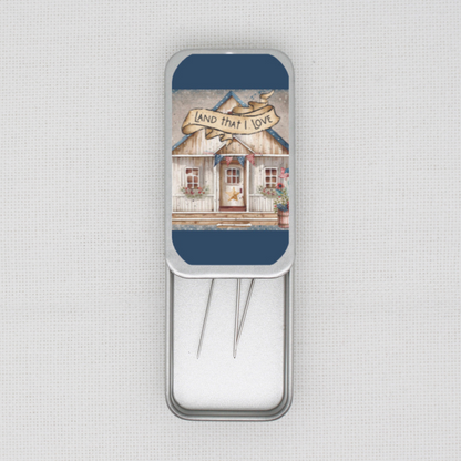 Land That I Love House Needle Tin