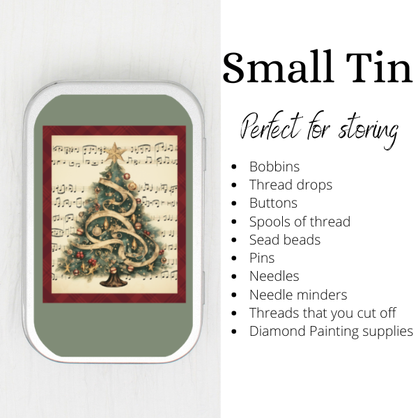 Musical Christmas Tree Small Storage Tin