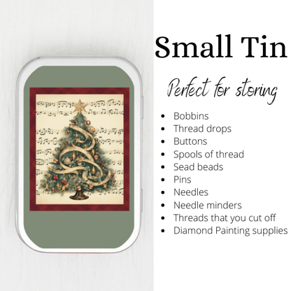 Musical Christmas Tree Small Storage Tin