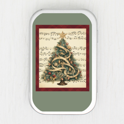 Musical Christmas Tree Small Storage Tin