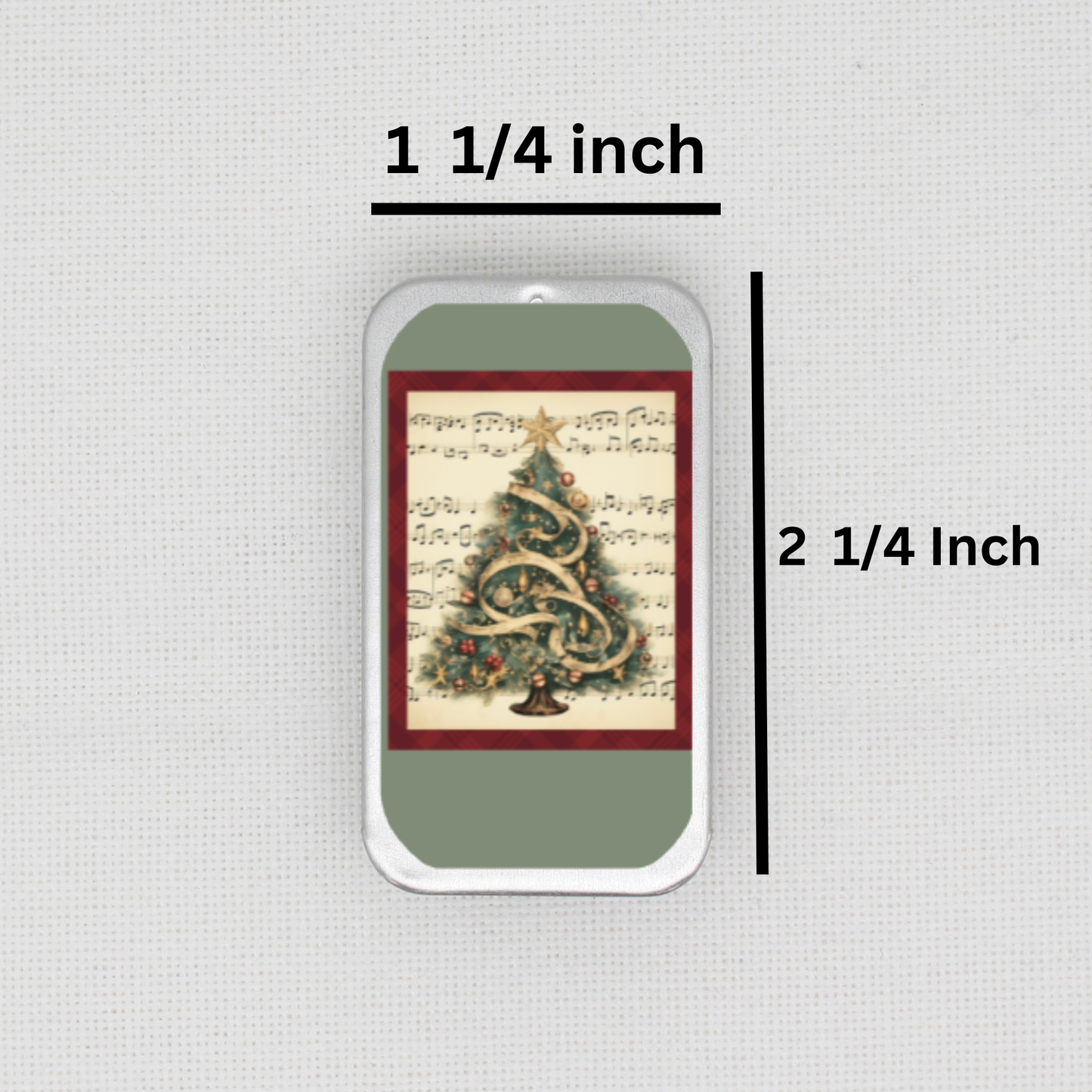 Musical Christmas Tree Needle Tin