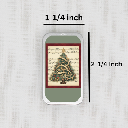 Musical Christmas Tree Needle Tin