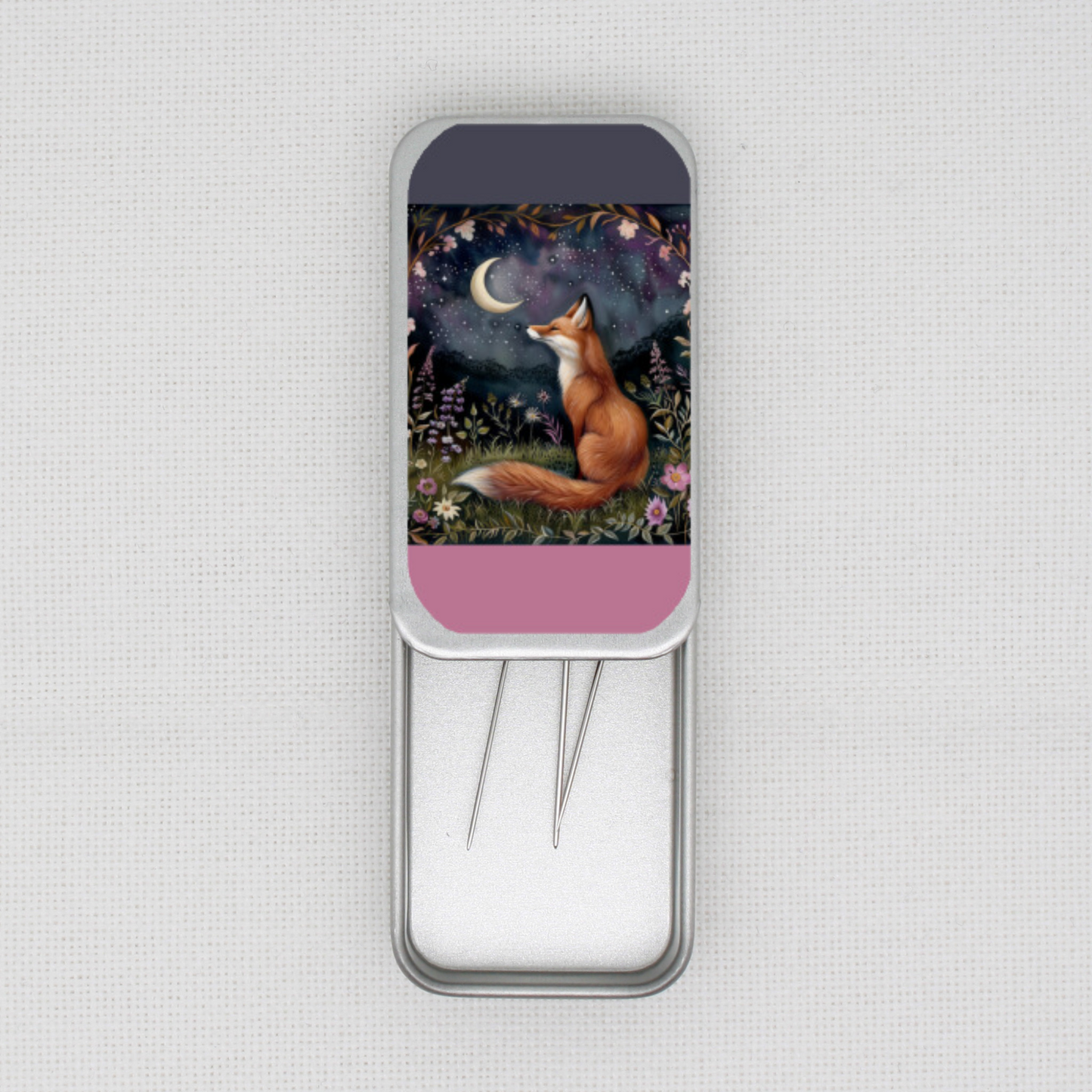 Night Animal Fox Needle Tin