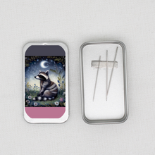 Night Animal Raccoon Needle Tin