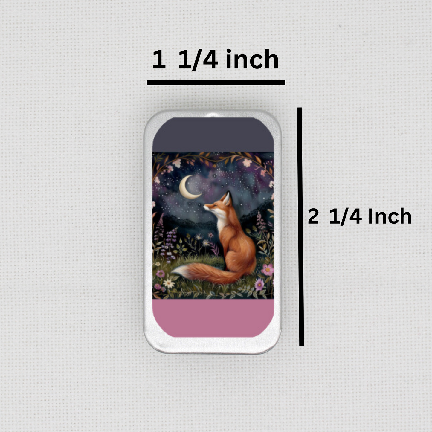 Night Animal Fox Needle Tin