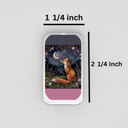 Night Animal Fox Needle Tin