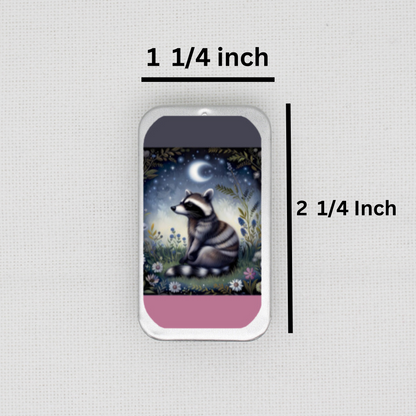 Night Animal Raccoon Needle Tin