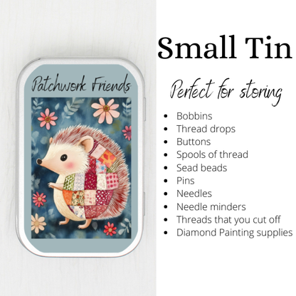 Patchwork Friends Small Storage Tin