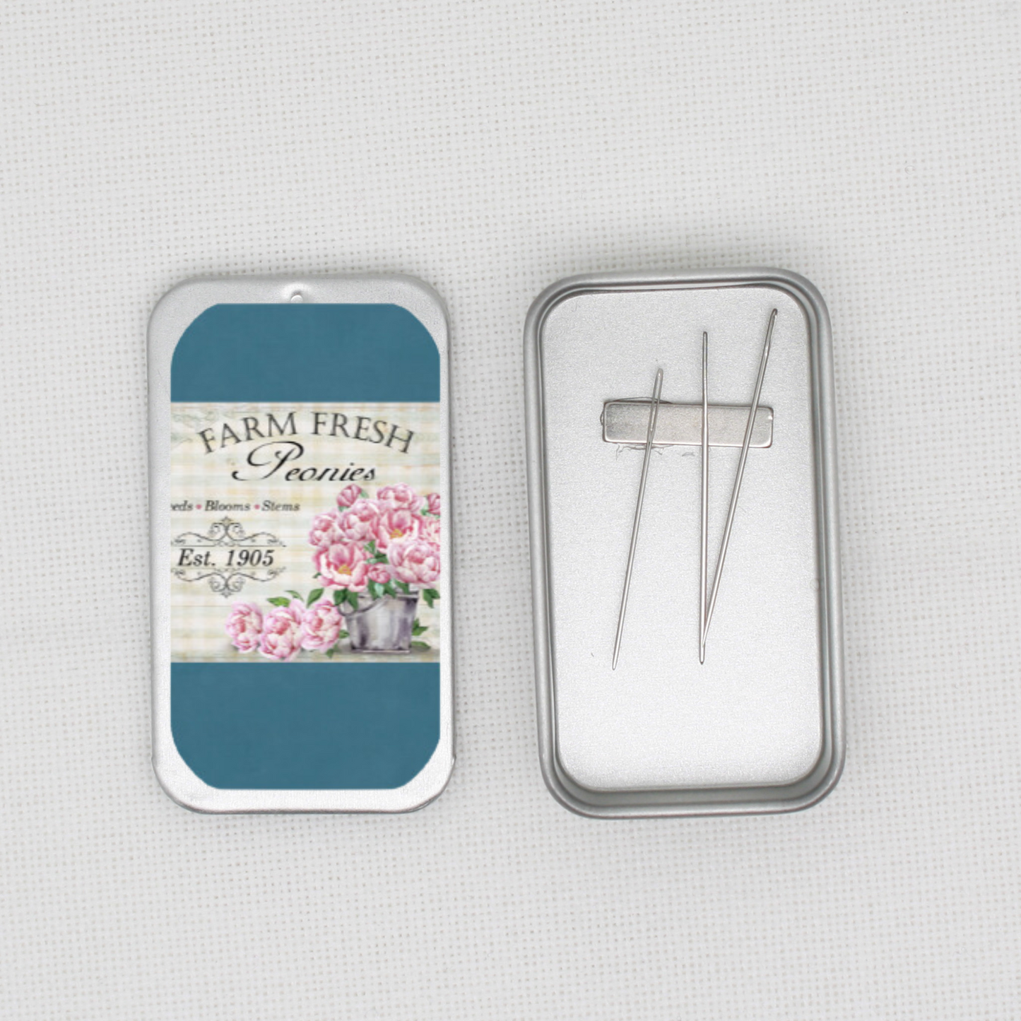 Peonies Needle Tin