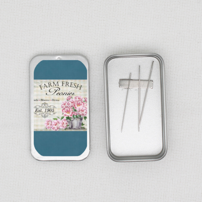 Peonies Needle Tin