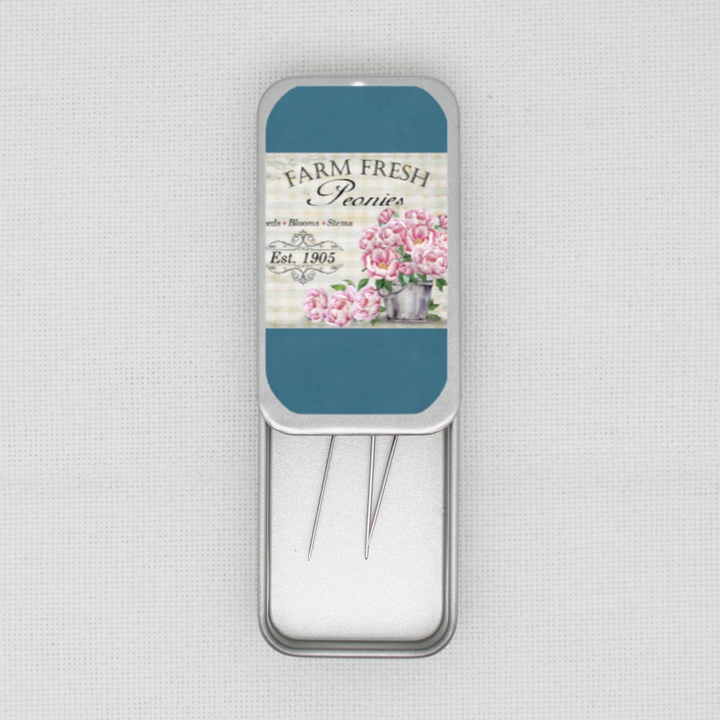 Peonies Needle Tin