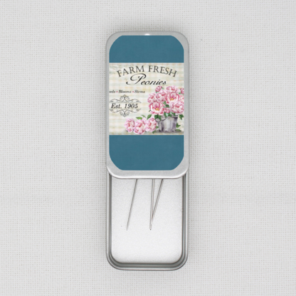 Peonies Needle Tin