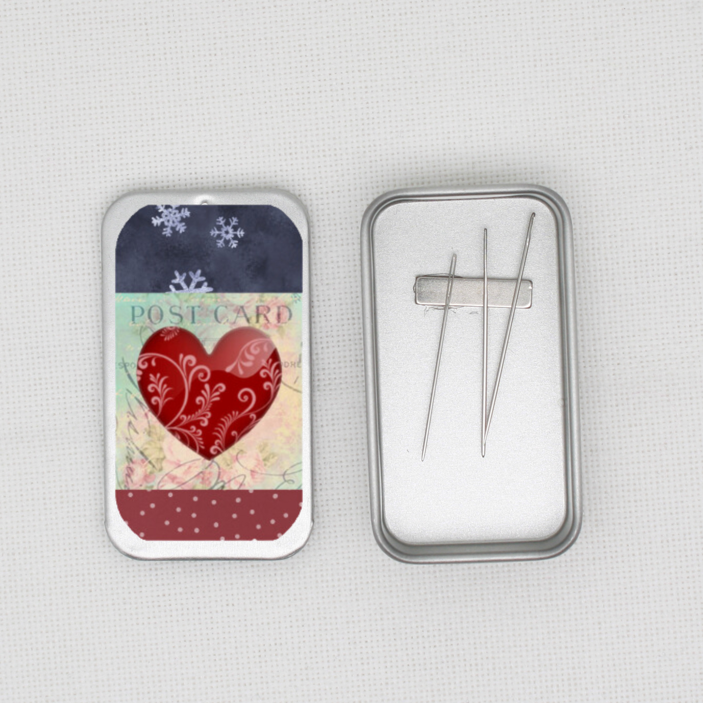 Valentine Heart Needle Tin