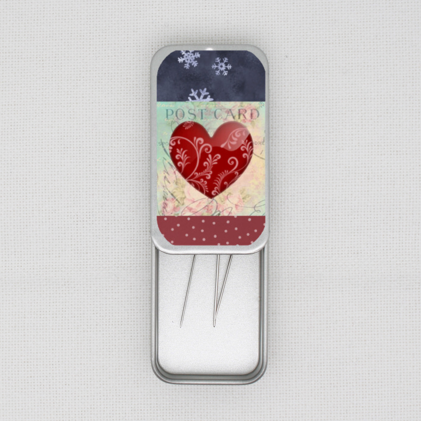 Valentine Heart Needle Tin
