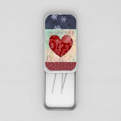 Valentine Heart Needle Tin