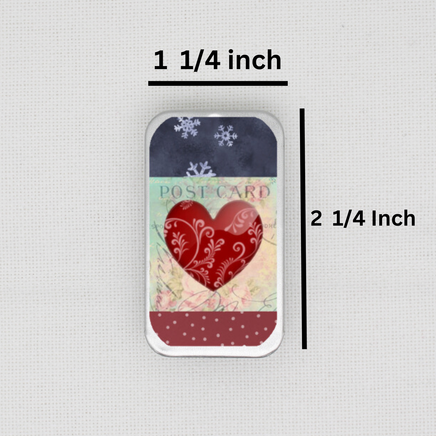 Valentine Heart Needle Tin