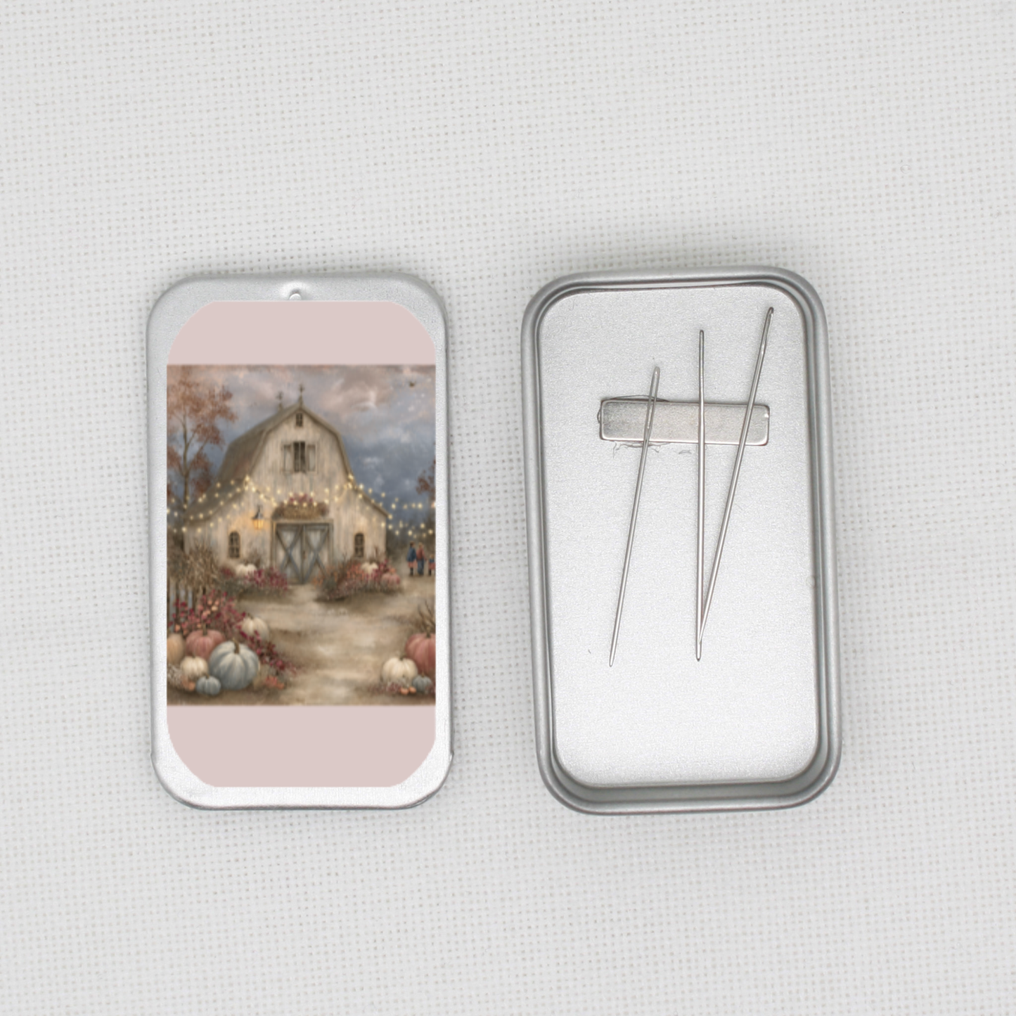 Pumpkin Barn Needle Tin