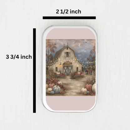 Pumpkin Barn Small Storage Tin