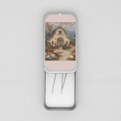 Pumpkin Barn Needle Tin