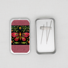 Red Moth Needle Tin