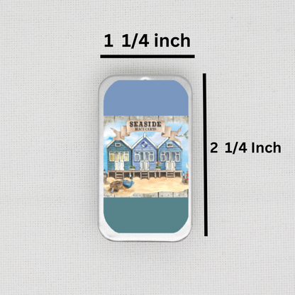 Seaside Cabins Needle Tin