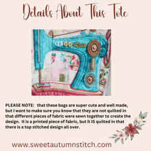 Sewing Machine Project Tote