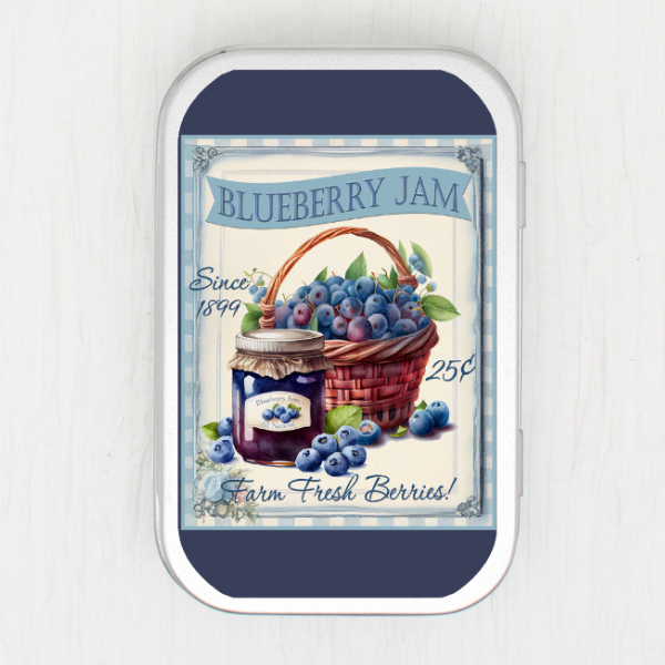 Blueberry Jam  Small Storage Tin