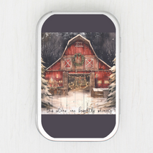 Christmas Barn Small Storage Tin