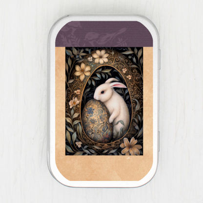 Golden Egg Animal Bunny Storage Tin