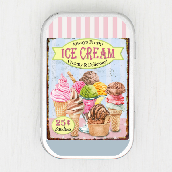 Ice Cream Small Storage Tin