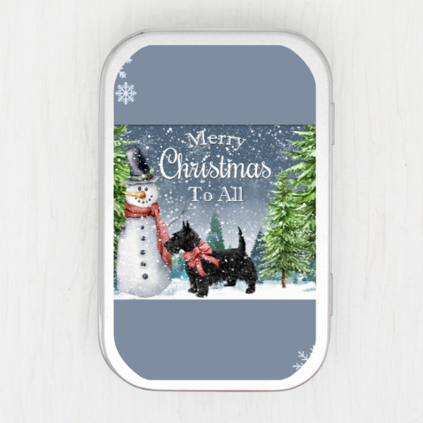Merry Christmas To All  Small Storage Tin