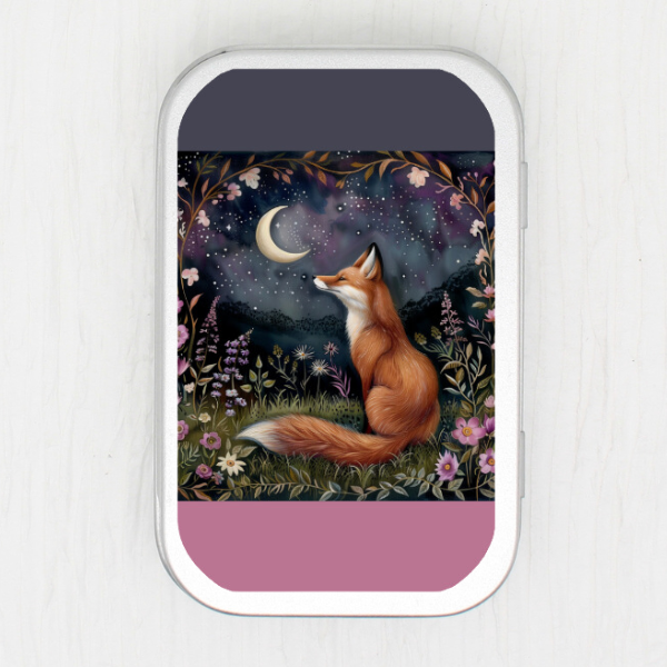 Night Fox Small Storage Tin