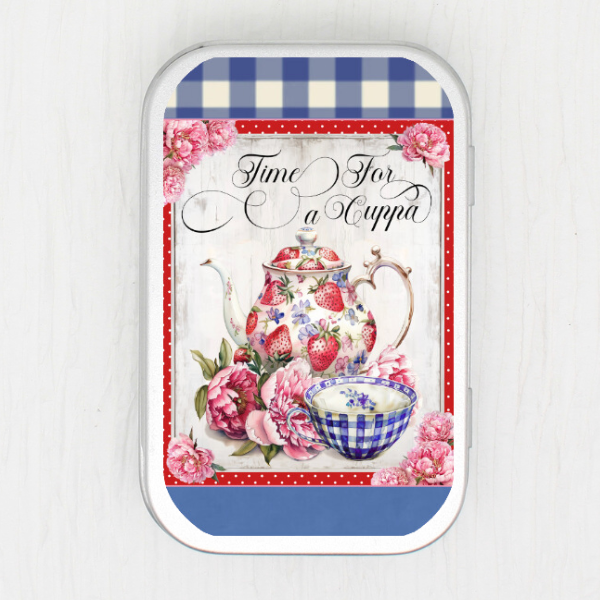 Time For Cuppa Small Storage Tin