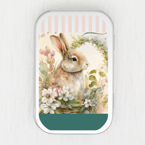 Welcome Bunny Small Storage Tin