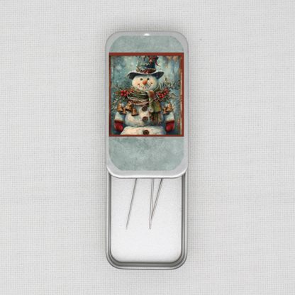 Snowman Needle Tin