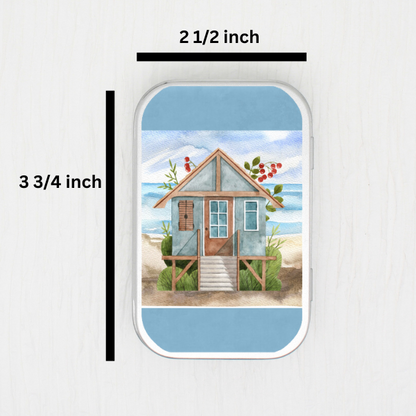 Beach Hut Small Storage Tin