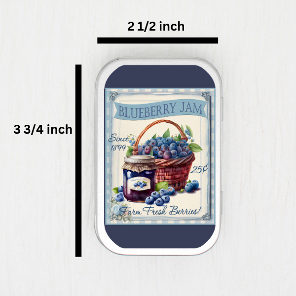 Blueberry Jam  Small Storage Tin