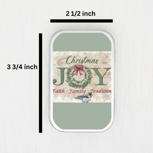 Christmas Joy Small Storage Tin