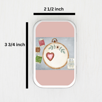 Cross Stitch/ Embroidery Small Storage Tin