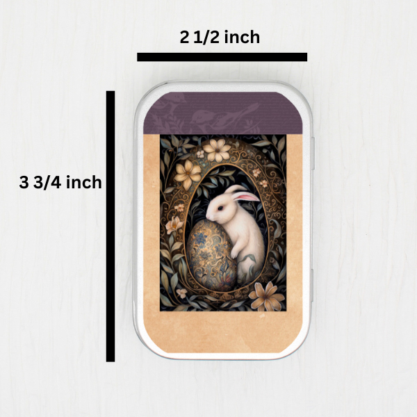 Golden Egg Animal Bunny Storage Tin