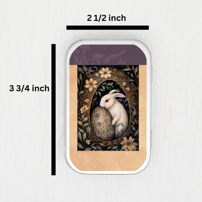 Golden Egg Animal Bunny Storage Tin