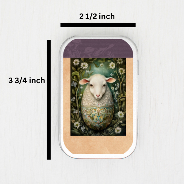 Golden Egg Animal Sheep Storage Tin