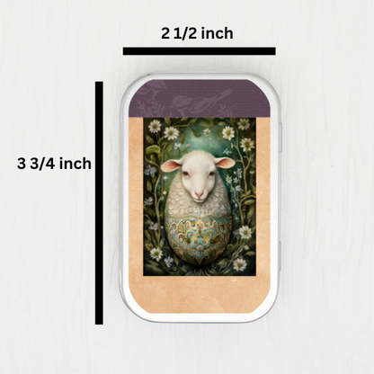 Golden Egg Animal Sheep Storage Tin
