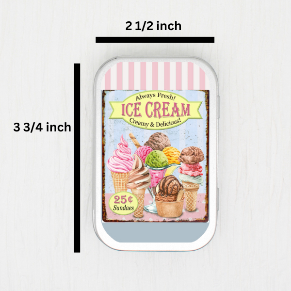 Ice Cream Small Storage Tin