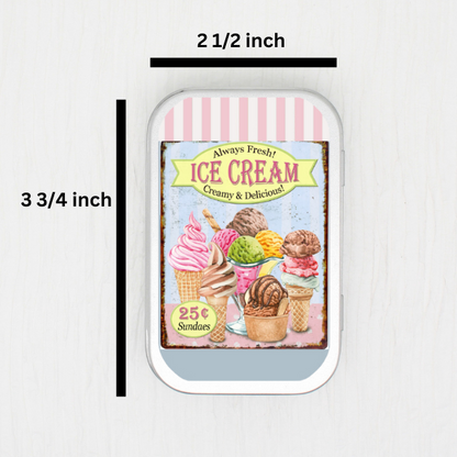 Ice Cream Small Storage Tin