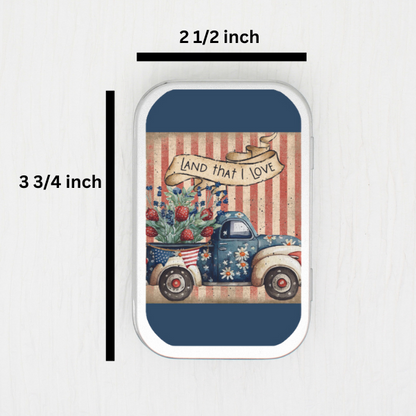 Land That I Love Truck Small Storage Tin