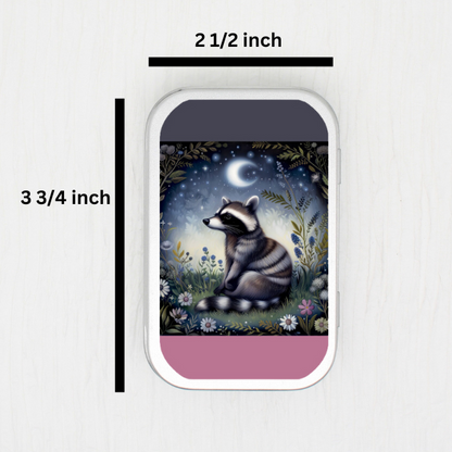 Night Raccoon Small Storage Tin
