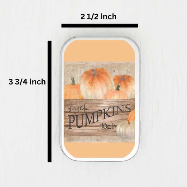 Pick Your Pumpkin Small Storage Tin