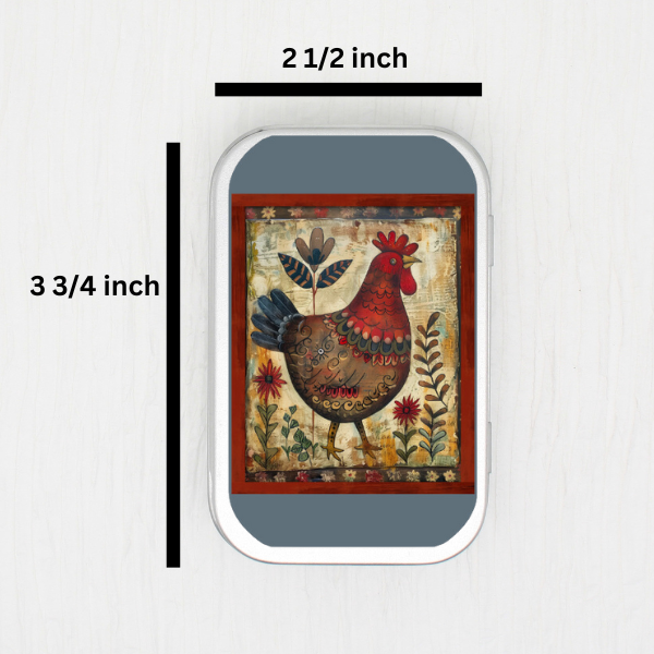 Rooster Storage Tin