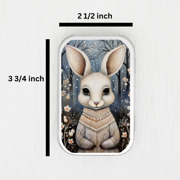Winter Bunny Small Storage Tin